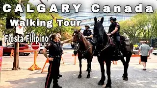 Walking Tour in Calgary 4K Fiesta Filipino Canada 2022