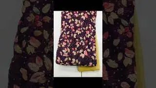 😍😍😍😍Georgette  embellished sequence print with  plain crape bottom.