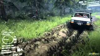 SpinTires    Jeep Cherokee XJ Mud bogging Gameplay 720p HD