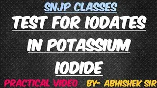 To conduct test for iodates in potassium iodide , #test for iodates in potassium iodide #viralvideo