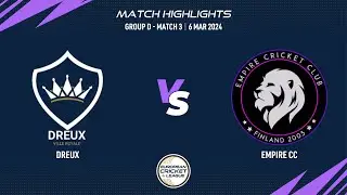 Group D, Match 3 - DRX vs ECC | Highlights | European Cricket League 2024 | 6 March 2024 | ECL24.045