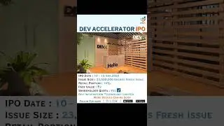 Dev accelerator ipo #ipo #shorts