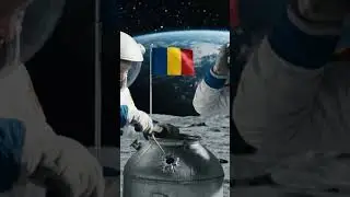 Romanians finaly reach Moon, but ...#moon #astronauts #space #romania #googleai #veovideo #aalex911d