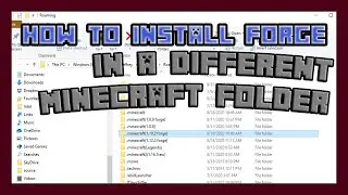 How to install Forge into a different Minecraft folder, ANY VERSION