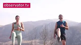 Dani Pavel şi Diana Hotnog, izolați cu rulota în vârf de munte