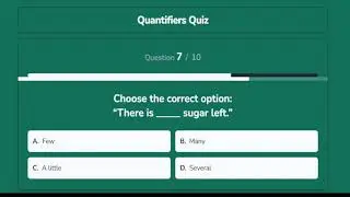 Quantifiers Quiz | Quantifiers Examples & Practice Exercise | English Grammar Test