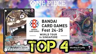 TOP 4 BB VS PLUFFY - OP10 BANDAI CARD FEST SINGAPUR Análisis  - ONE PIECE CARD GAME