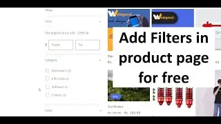 How to product filter option in shopify for free | Sidebar filters