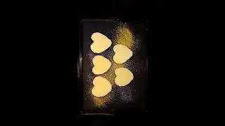 Powdery hearts💛 #asmrtriggers #oddlysatisfying #sleepaid #asmr #chalkeatingasmr #slatepencil #chalk