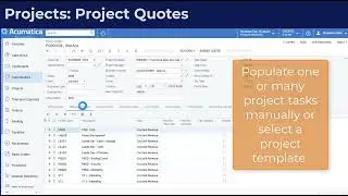 Acumatica Cloud ERP Tips 142:  Project Quotes