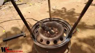 como fazer churrasqueira usando roda de carro