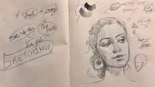 Portrait sketching session