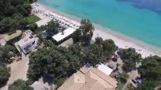 La Riviera Barbati Corfu Seaside Apartments Drone birds eye view 4K video