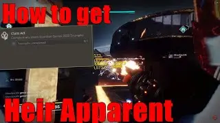 How to get Heir Apparent | The Seven Triumphs I did | Destiny 2 Guardian Games - Solo