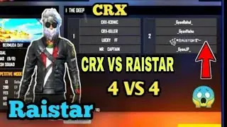 RAISTAR V/S CRX KILLER | Gyan Gaming vs Crx elite | 4v4 clash squad.