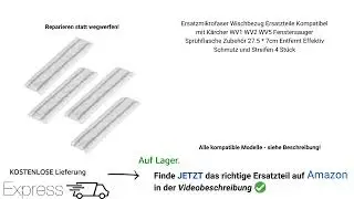 Mikrofaser Tuch, Wischbezug K&Auml;RCHER wechseln: K&auml;rcher WV1, K&auml;rcher WV2, K&auml;rcher WV5 Fenstersauger
