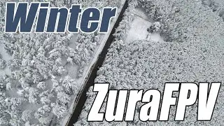 Drone winter flying.Tbilisi tskneti.