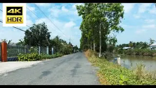 The most beautiful little road in Tan Hiep district, Kien Giang province, Vietnam.