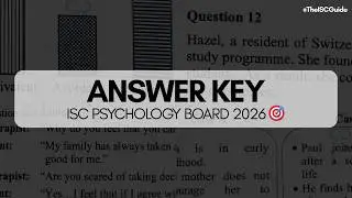 ANSWER KEY ISC PSYCHOLOGY 12th 2026 | The ISC Guide