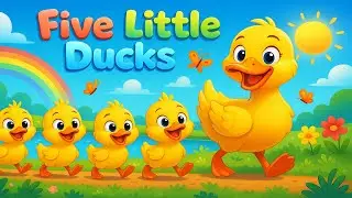 Five Little Ducks | Action Song 🦆✋💃 | Kids Songs for Toddlers (2&ndash;5) 🌈