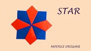 Star 8 points - easy origami modular for beginner to decorate Christmas holiday | Fun DIY