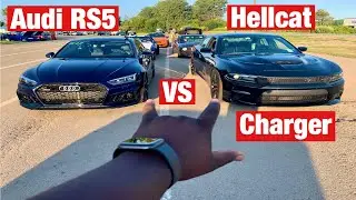 Audi RS5 против Dodge Charger Hellcat