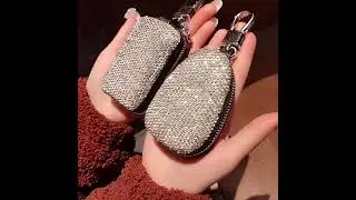 Silver Bling Universal Car Key Holder FOB Bag