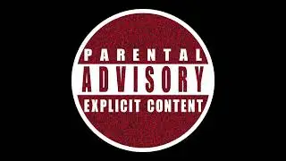 Round Parental Advisory White Red TV Snow Background and Black BG (5 Secs) FREE TO USE