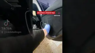 Alcantara cleaned tips #Detailing #satisfyingvideo #detailingtips #reels #alcantara
