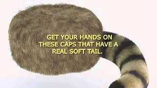 Davy Crockett & Daniel Boone Coonskin Raccoon Tail Hat
