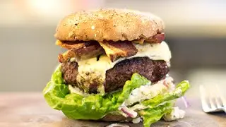 The Huntley - Opskrift p&aring; burger, Webers Grillopskrifter