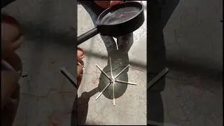 magnifying glass🔎 and match fire🔥#shorts #youtubeshorts #experiment