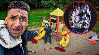Drone captures MICHAEL MYERS at 3 AM in the PLAYGROUND in REAL LIFE...