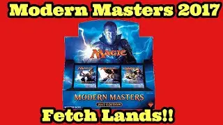 Modern Masters 2017 Booster Box Opening No Mystery here just FETCH LaNdS!!! Mythics!!!