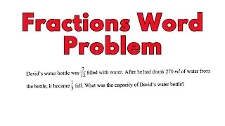 Fractions Word Problem