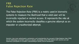 FRR - False Rejection Rate