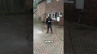 Helping Elderly Couple with Driveway Cleaning & Pressure Washing #shorts