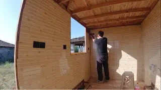 Tiny House #10 || Elektrik tesisatı, Isı yalıtım ve Lambri kaplama (part1) Insulation and Wallboard