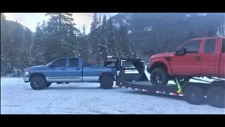Towing in the Rocky Mountains - winter hotshot trucking Colorado
