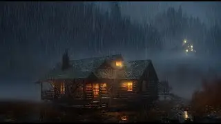 Soothing Rain Sounds at the Forest Cabin for Sleeping | Instantly Fall Asleep At Night
