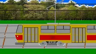 Tatra T6B5 Tram Passing Animation