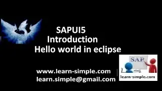 SAPUI5 Hello world in eclipse
