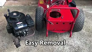Remove a Briggs Engine from Riding Mower- EASY 6 5 HP -Snapper Hi Vac Rear Mounted Disc Drive Mower