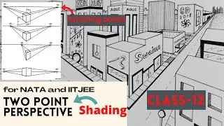 C-12 | How to shade with 2 point perspective | NATA Preparation