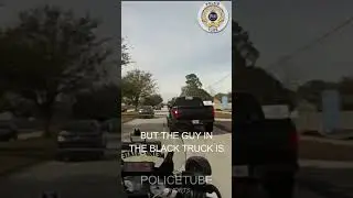 POLICE IMPERSONATOR Jeremy Dewitte Chases Down REAL Cop |   #shorts