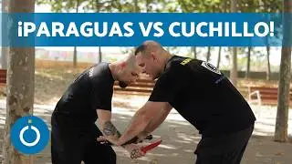 DEFENSA PERSONAL contra CUCHILLO con PARAGUAS 🌂 Krav Maga de Defensa Personal
