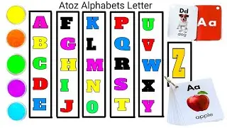 Abcd written dotted  line color paint for kids video  Learn Atoz Alphabet Number Song JivaStudyClass