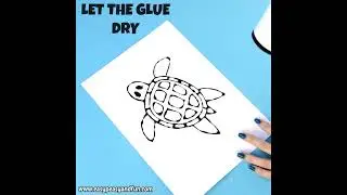 Turtle Black Glue Resist Art