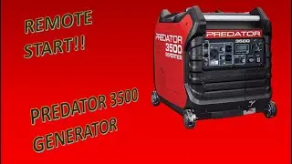 $40 Remote start generator!! harbor freight predator 3500