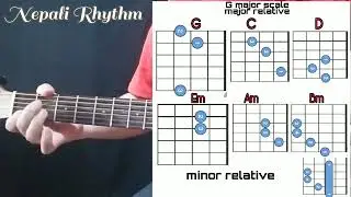 G-Scale | Beginner Guitar Lesson | Major/Minor Relative Chords | In Nepali